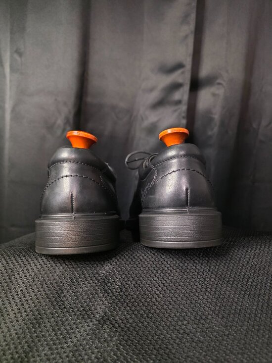 New SZ 9.5M Ecco Oxford Black Leather Oxford dress shoes main image 5